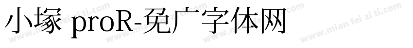 小塚 proR字体转换